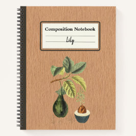 Ein Avocado auf einer Zweigstelle Personalisiert Notizbuch