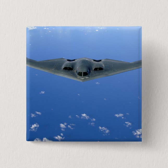 Ein B-2 Geist steigt durch den Himmel Button (Vorderseite)