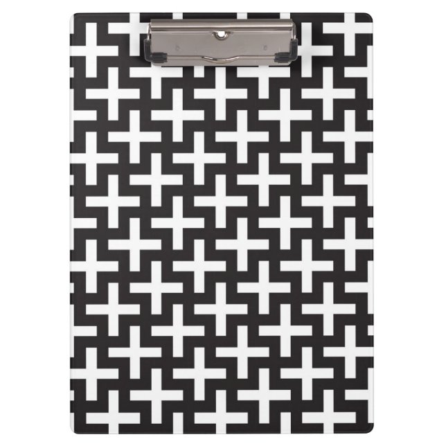 Ein b&w kopiert gemacht mit "plus" Zeichen Klemmbrett (Vorderseite)