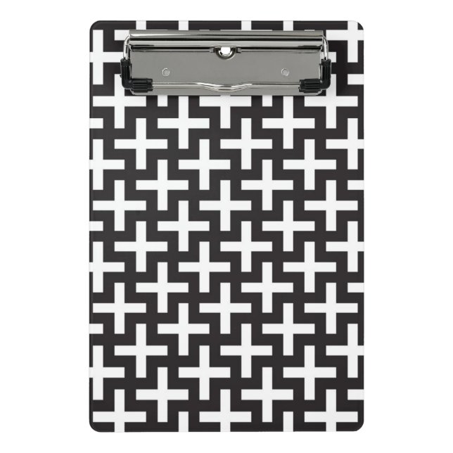 Ein b&w kopiert gemacht mit "plus" Zeichen Mini Klemmbrett (Vorderseite)