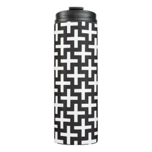 Ein b&w kopiert gemacht mit "plus" Zeichen Thermosbecher
