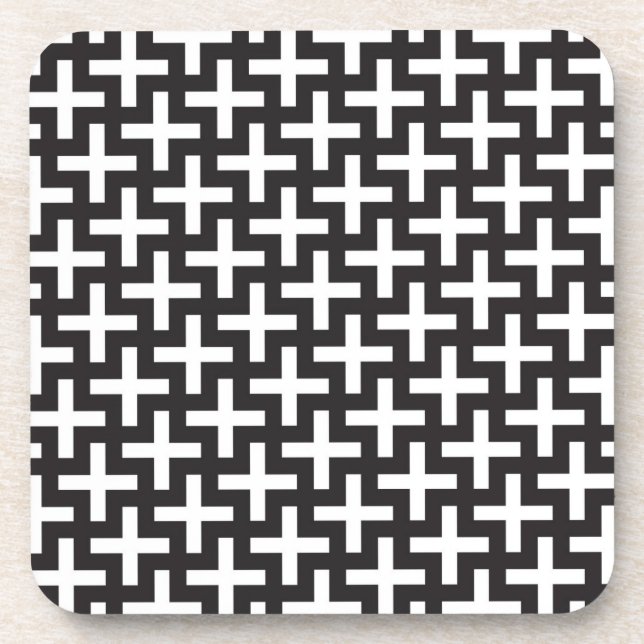 Ein b&w kopiert gemacht mit "plus" Zeichen Untersetzer (Vorderseite)