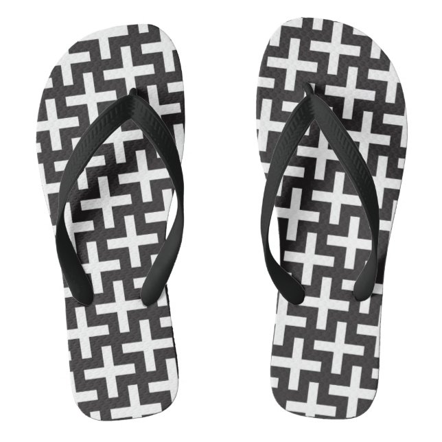 Ein b&w-Muster, hergestellt aus "plus"-Zeichen Flip Flops (Fußbett)