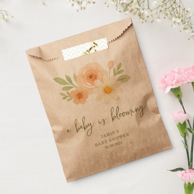 Ein Baby blüht Babydusche Geschenktütchen (Versiegelt)