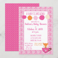 Ein Baby brät Pink Teacup Baby Girl Dusche