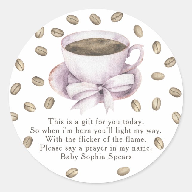 Ein Baby braut Baby - Gebetskandaletikett Runder Aufkleber (Vorderseite)