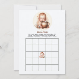 Ein Baby Braut Baby Shower Bingo Spiel Einladung