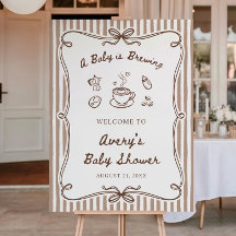 Ein Baby braut Baby Shower Willkommensschild Kaffe