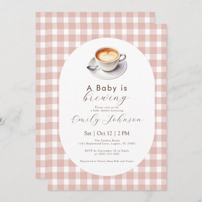 Ein Baby braut Babydusche und lädt ein Dankeskarte (Vorne/Hinten)