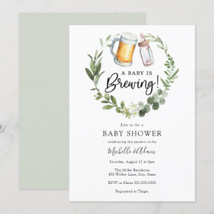 Ein Baby braut Babydusche und lädt ein Einladung