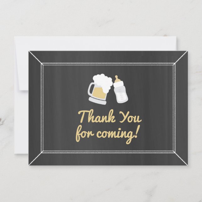 Ein Baby braut Babyparty danken Ihnen Dankeskarte (Vorderseite)