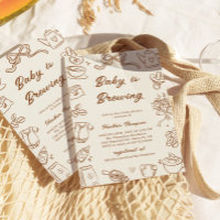 Ein Baby braut Babyparty-Kaffee