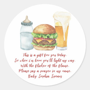 Ein Baby braut Bier - Gebetskühlschild Runder Aufkleber