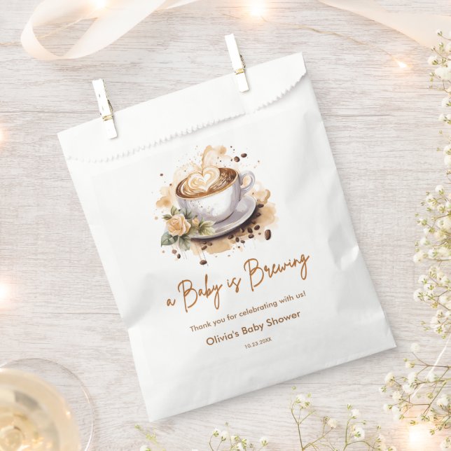 Ein Baby braut Brown Coffee Baby Dusche Geschenktütchen (Ausgeschnitten)