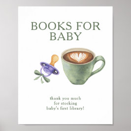 Ein Baby braut Bücher für Baby Poster
