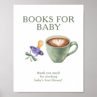 Ein Baby braut Bücher für Baby Poster