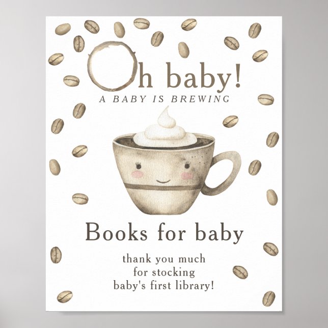 Ein Baby braut Bücher für das Baby Poster (Vorne)