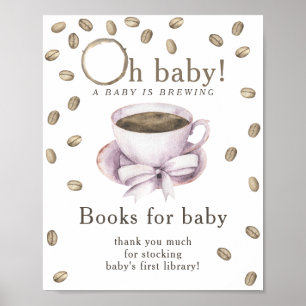 Ein Baby braut Bücher für das Baby Poster