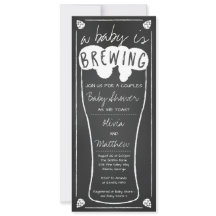 Ein Baby braut eine Babydusche und lädt dazu ein