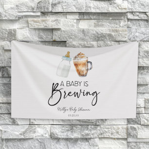 Ein Baby braut Flaschen-Kaffee-Glas-Baby-Party Banner
