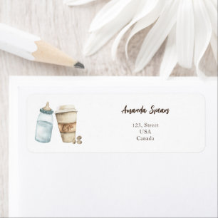 Ein Baby braut Flaschenkaffee-Babyparty