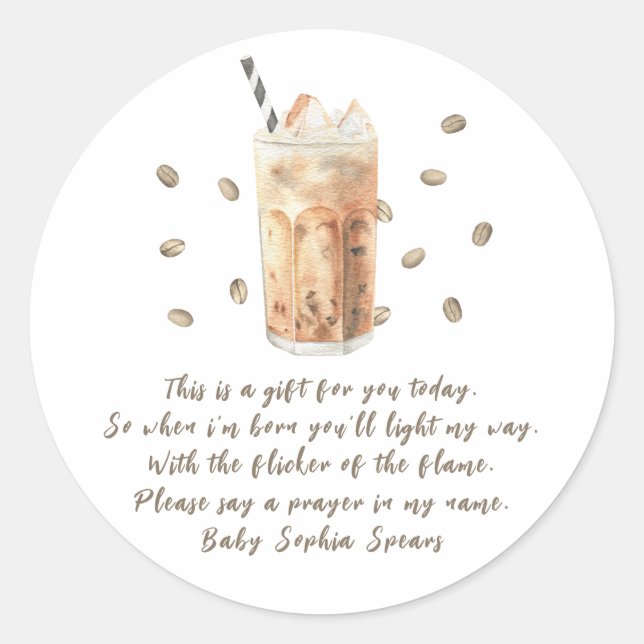Ein Baby braut - Gebetskandaletikett Runder Aufkleber (Vorderseite)