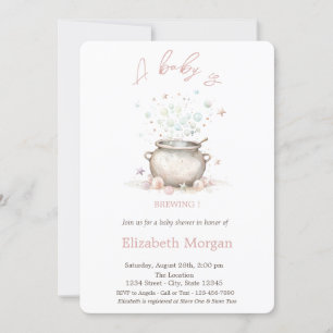 Ein Baby braut gestreiftes Halloween Einladung