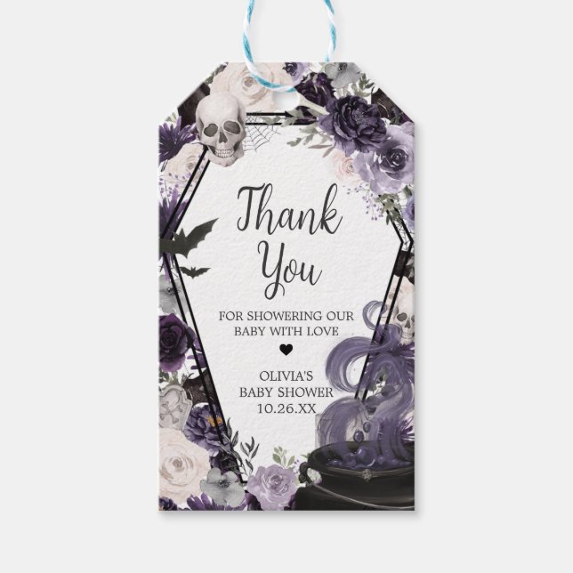 Ein Baby braut gotische Halloween-Feigwarensags Geschenkanhänger (Vorderseite)