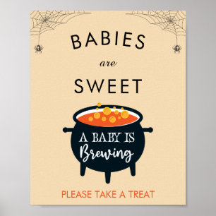 Ein Baby braut Halloween Baby Dusche Gefallen Post Poster