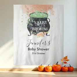 ein Baby braut Halloween Baby Dusche Hintergrund Wandteppich