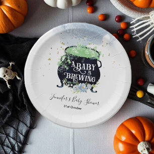 ein Baby braut Halloween Baby Shower Blue Pappteller