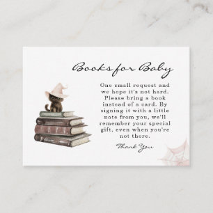 Ein Baby braut Halloween-Baby-Shower-Bücher Begleitkarte