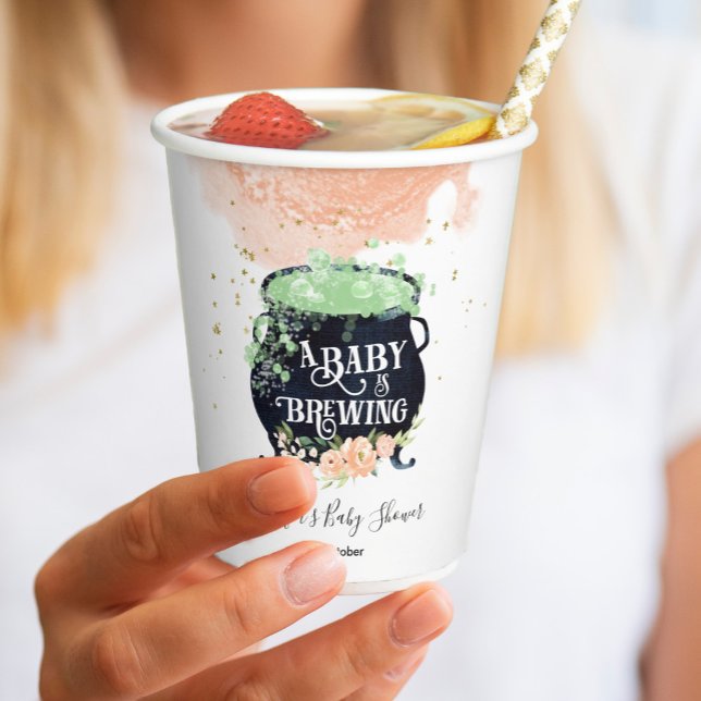 ein Baby braut Halloween Baby Shower Peach Pappbecher (Von Creator hochgeladen)