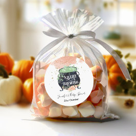 ein Baby braut Halloween Baby Shower Peach Runder Aufkleber