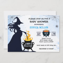 Ein Baby braut Halloween-Hexendusche Einladung