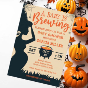 Ein Baby braut Halloween-Hexendusche Einladung