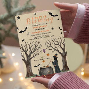 Ein Baby braut Halloween-Hexendusche Einladung