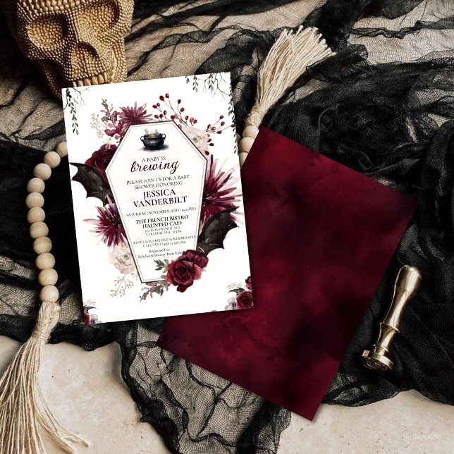 Ein Baby braut Halloween-Kinderdusche Einladung (Von Creator hochgeladen)