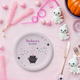 Ein Baby braut Halloween-Kinderdusche Pappteller