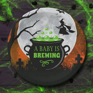 Ein Baby braut Halloween-Kinderdusche Pappteller