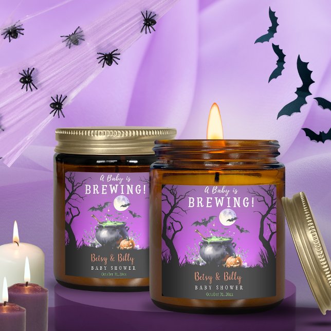 Ein Baby braut Halloween-Kinderdusche Quadratischer Aufkleber (Von Creator hochgeladen)