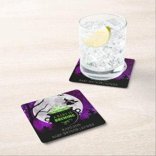 Ein Baby braut Halloween-Kinderdusche Rechteckiger Pappuntersetzer