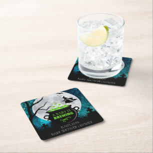 Ein Baby braut Halloween-Kinderdusche Rechteckiger Pappuntersetzer