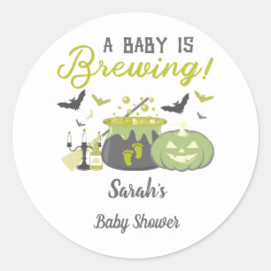 Ein Baby braut Halloween-Kinderdusche Runder Aufkleber
