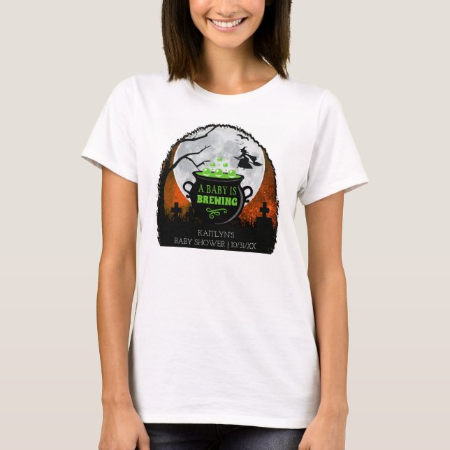 Ein Baby braut Halloween-Kinderdusche T-Shirt (Vorderseite)