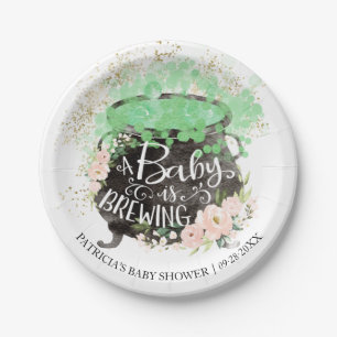 Ein Baby braut Halloween-Mädchendusche Pappteller