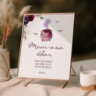 Ein Baby braut Halloween-Momosa-Bar Poster