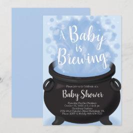 Ein Baby braut Hexendusche Blue Boy Einladung