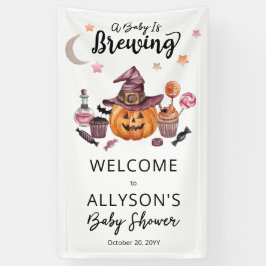 Ein Baby braut Jack-O-Lantern Halloween-Dusche Banner