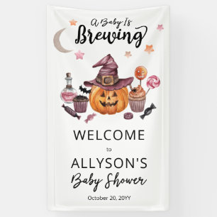 Ein Baby braut Jack-O-Lantern Halloween-Dusche Banner
